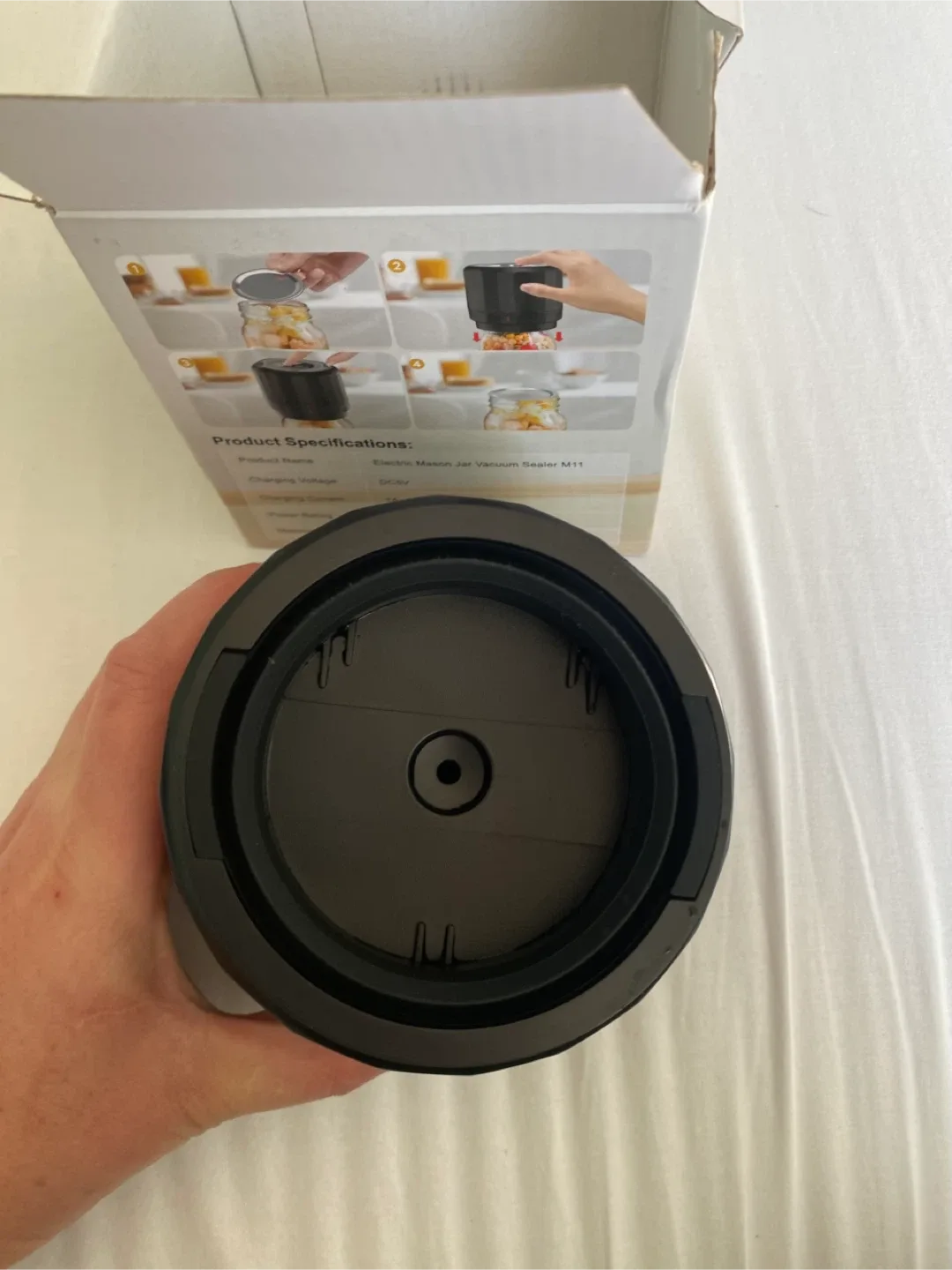 Electric Mason Jar Vacuum Sealer - Black - New in Box! image indicator(6)