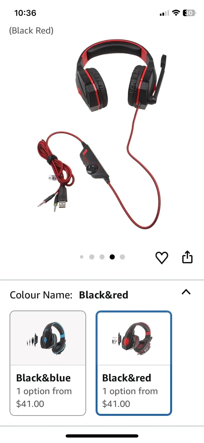 Gaming Headset - Black & Red image indicator(3)