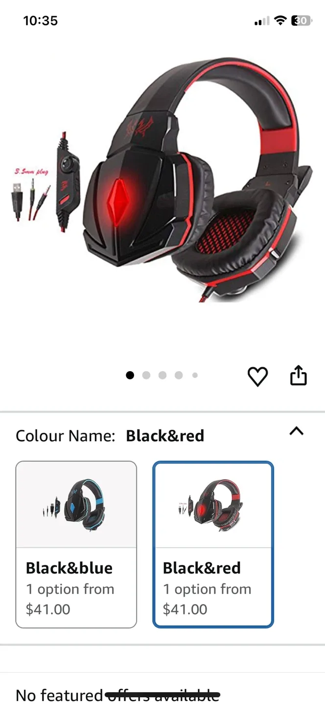 Gaming Headset - Black & Red image indicator(4)