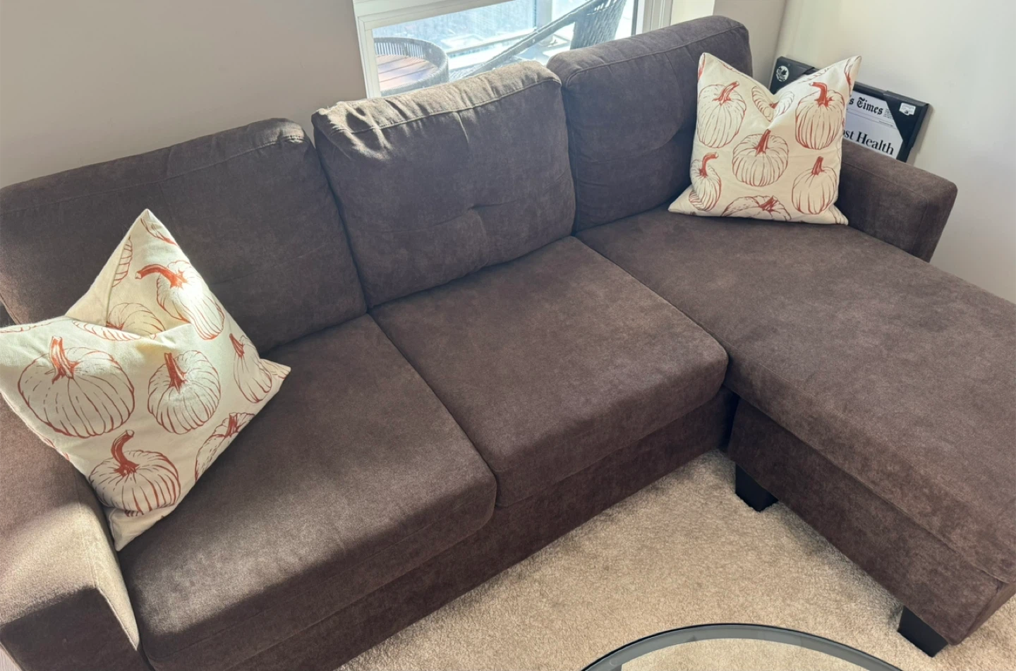 Brown Sectional Sofa - photo 4