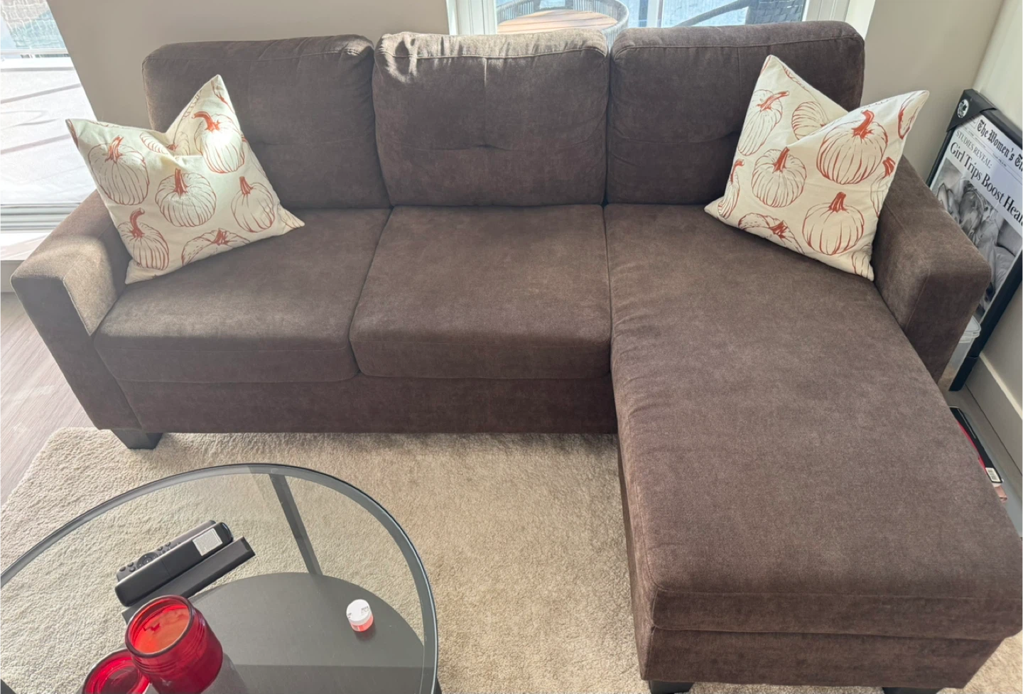 Brown Sectional Sofa - photo 3