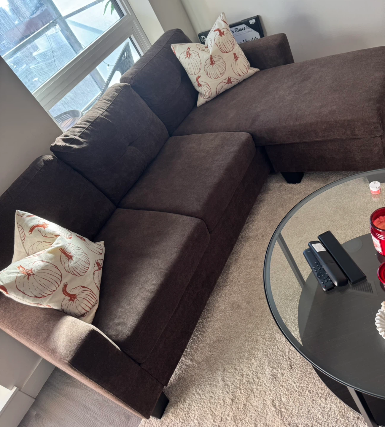 Brown Sectional Sofa - photo 5