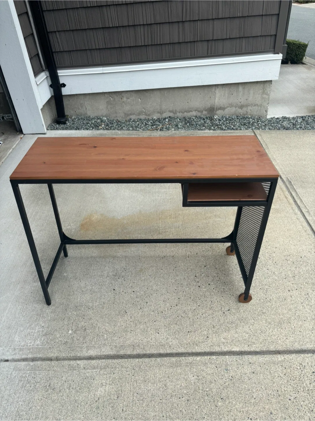 Wood and Metal Desk