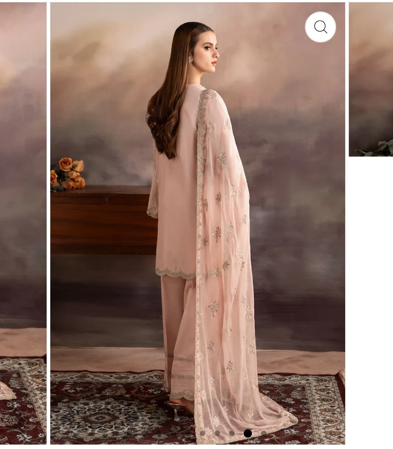 Brand new Maria B. 3-Piece Embroidered Raw Silk Suit - Medium image indicator(3)