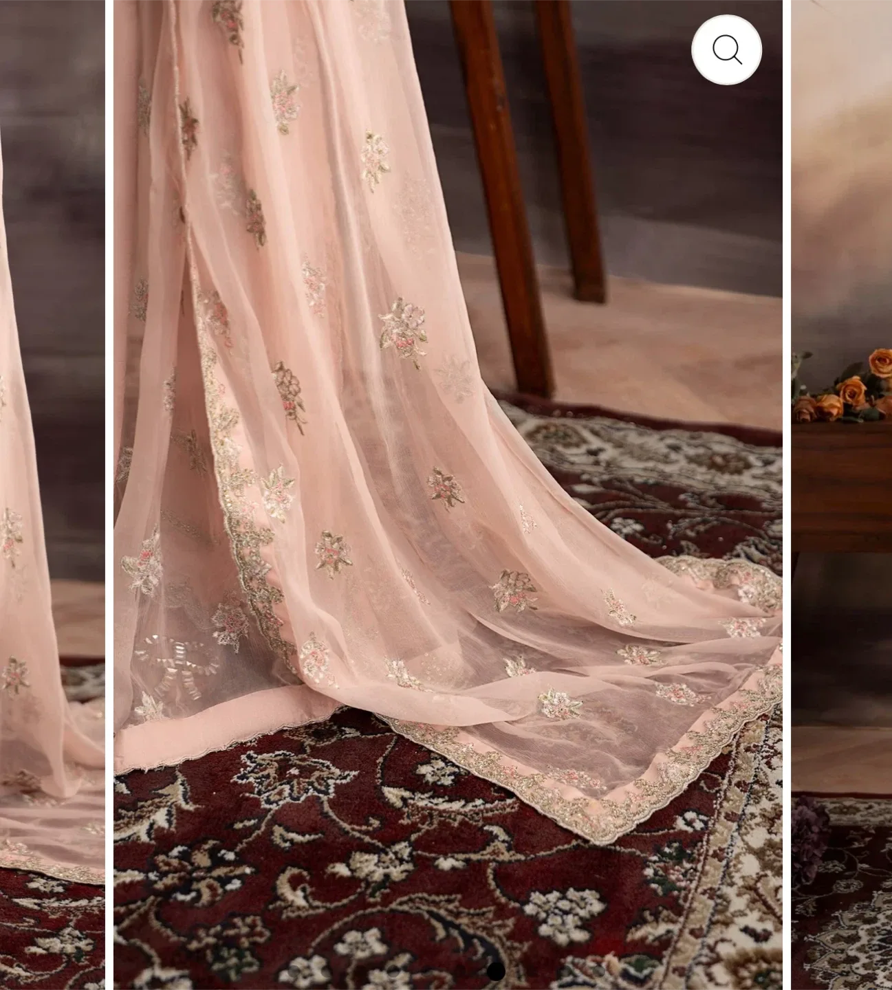 Brand new Maria B. 3-Piece Embroidered Raw Silk Suit - Medium image indicator(4)