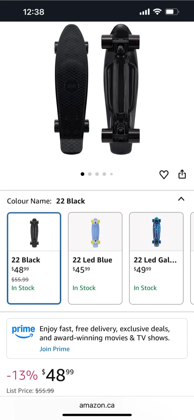 Rux 22 Black Skateboard image indicator(5)