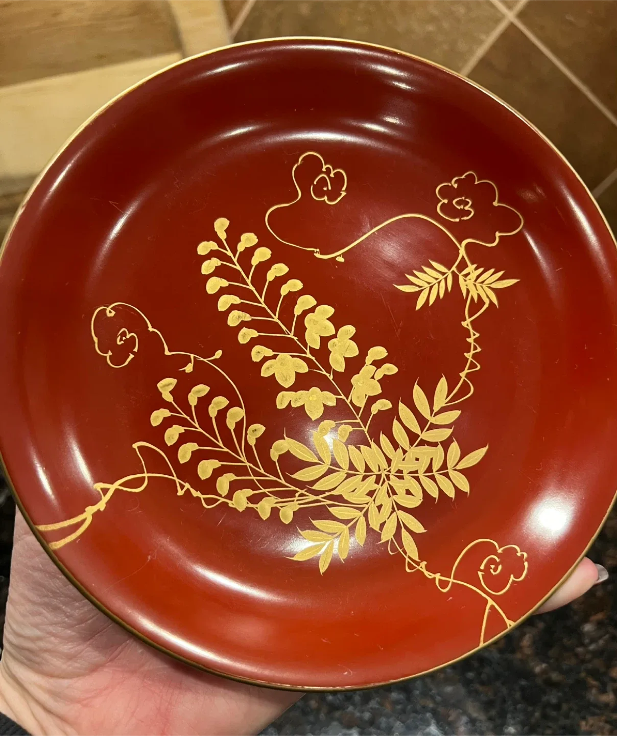 Vintage Japanese Lacquer Plates image indicator(4)