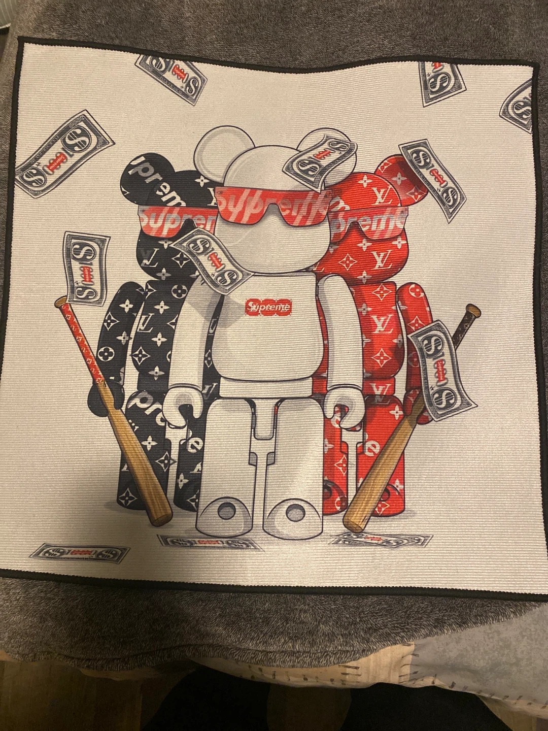Supreme x Louis Vuitton Bearbrick Style Tapestry