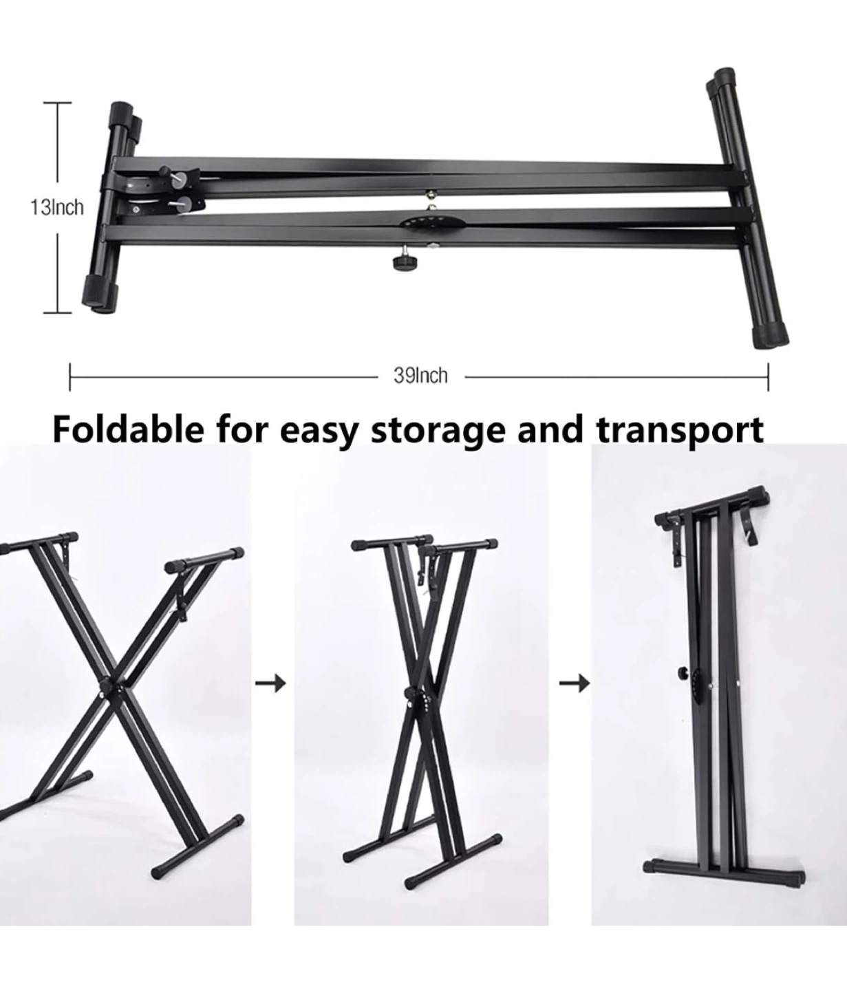 Adjustable Keyboard Stand - Black - photo 5