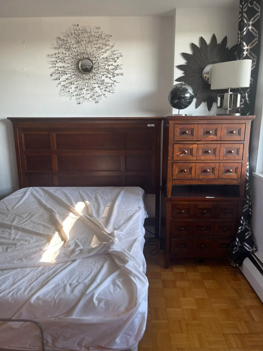 Bedroom Set: Bed Frame, Dresser, Nightstand image indicator(3)