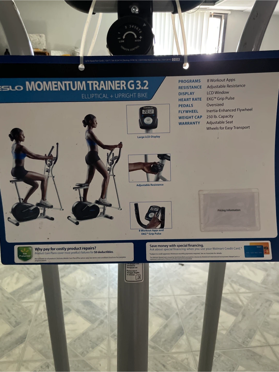 Momentum Trainer G 3.2 Elliptical + Upright Bike - photo 3
