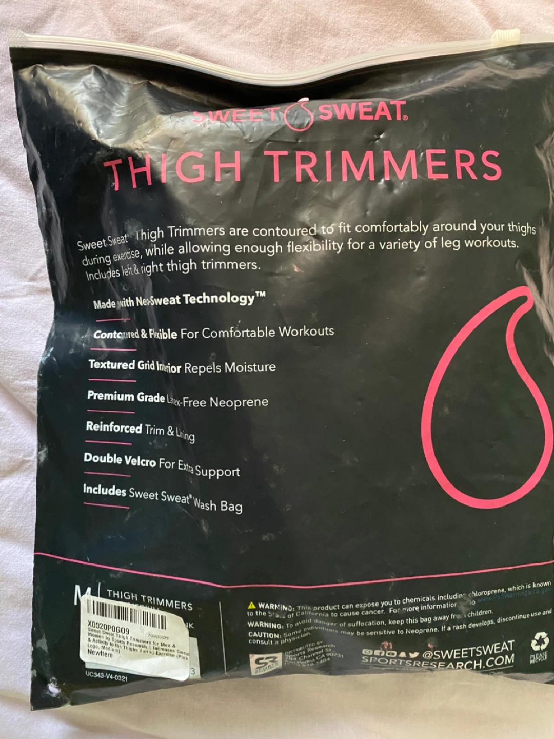 Sweet Sweat Waist Trimmer - Pink Trim - photo 3