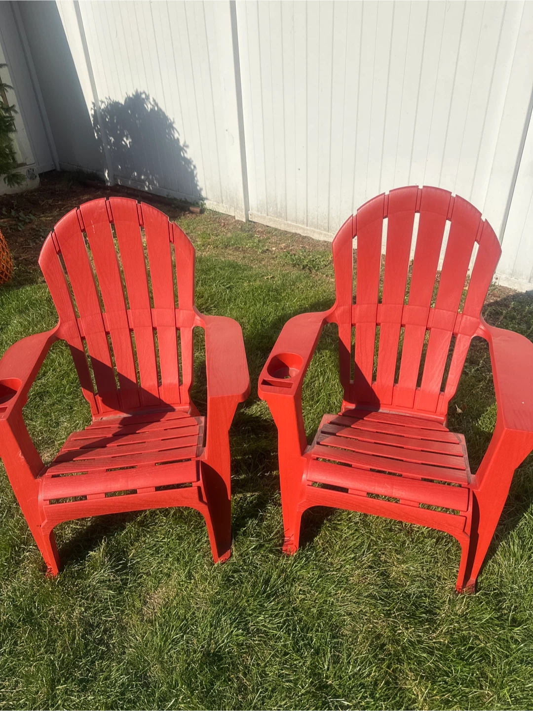 Red Adirondack Chairs (Set of 2)
