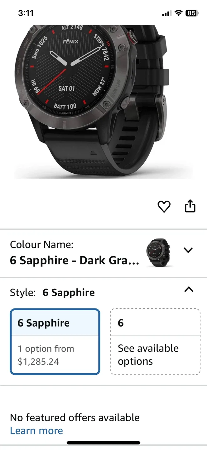 Garmin Fenix 6 Sapphire - Dark Gray image indicator(2)