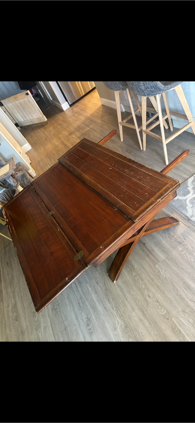 Vintage Folding Wood Table - photo 2