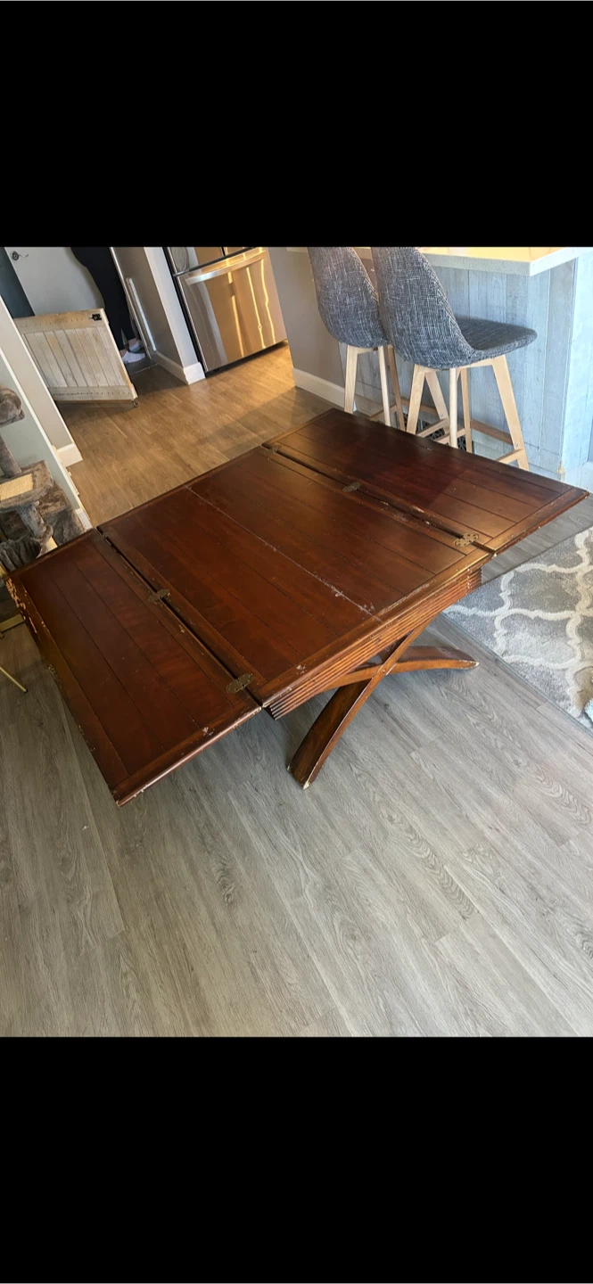 Vintage Folding Wood Table - photo 3