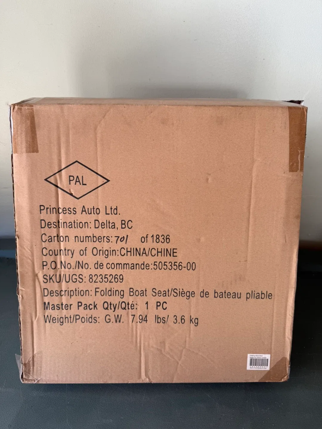 New Folding Boat Seat in Box image indicator(2)