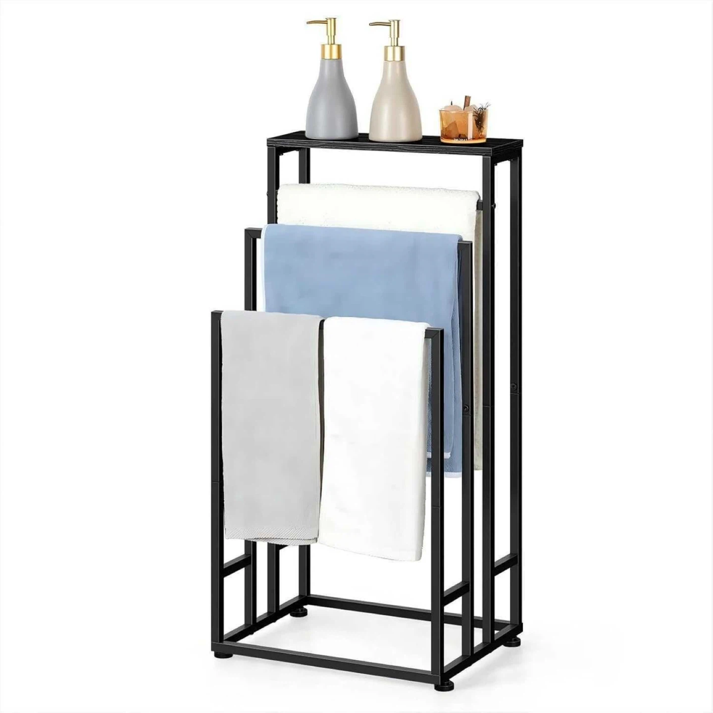 Freestanding towel rack