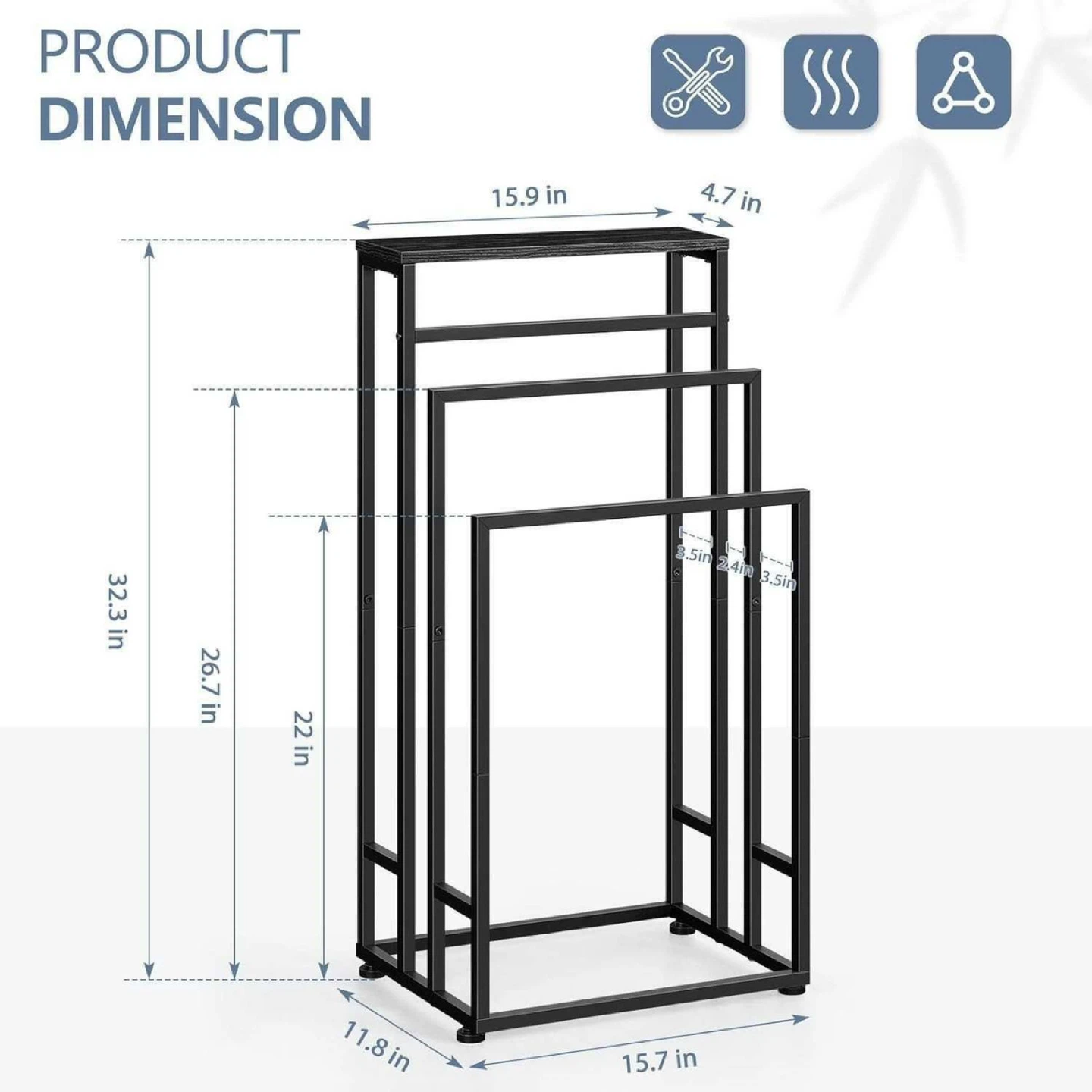 Freestanding towel rack - photo 2