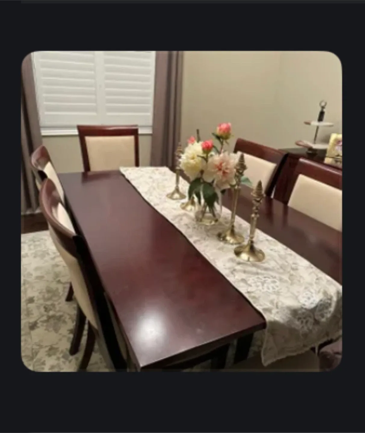 Dining Table with 6 Chairs + console thumbnail