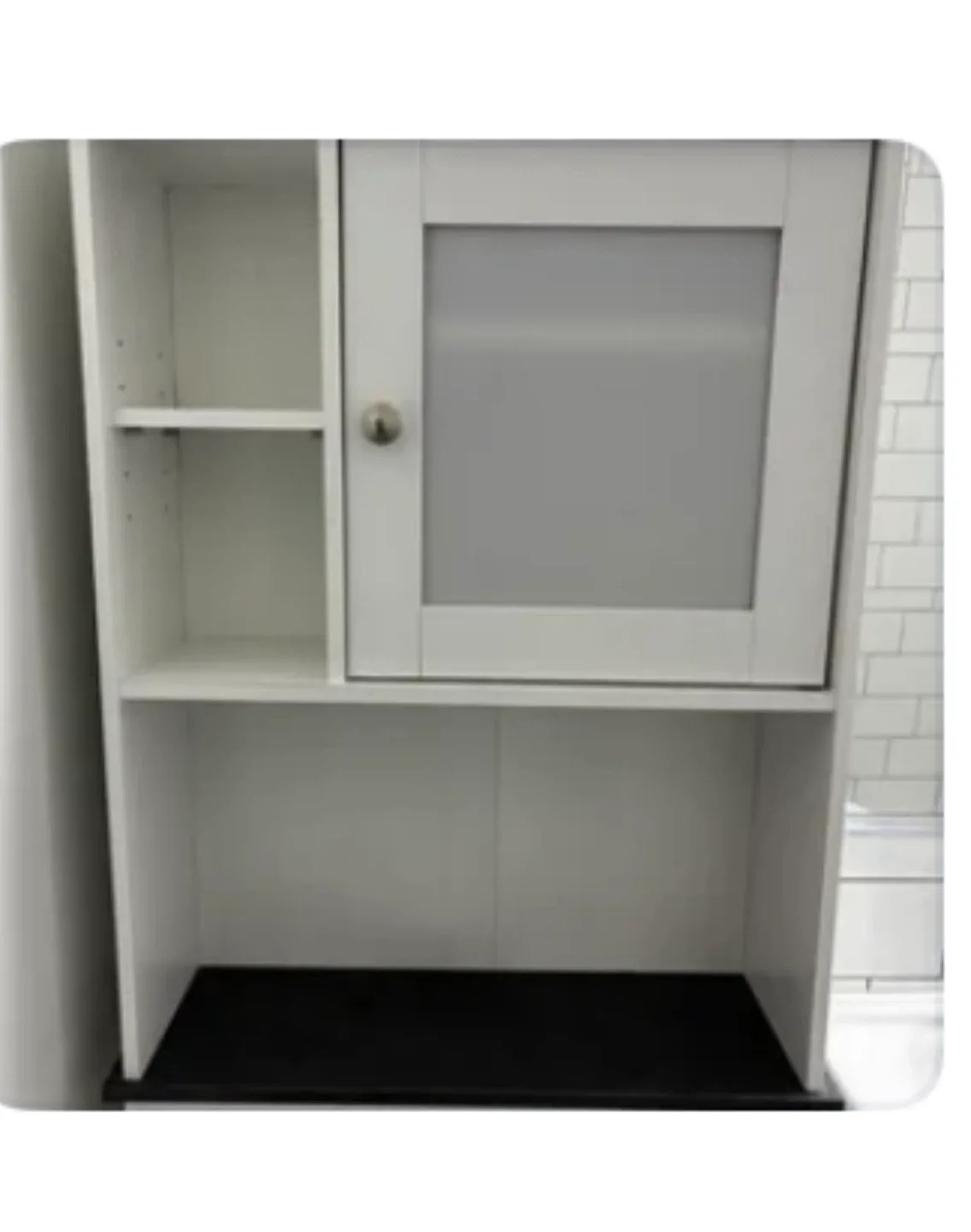 White Bathroom Cabinet with Door & Shelves thumbnail