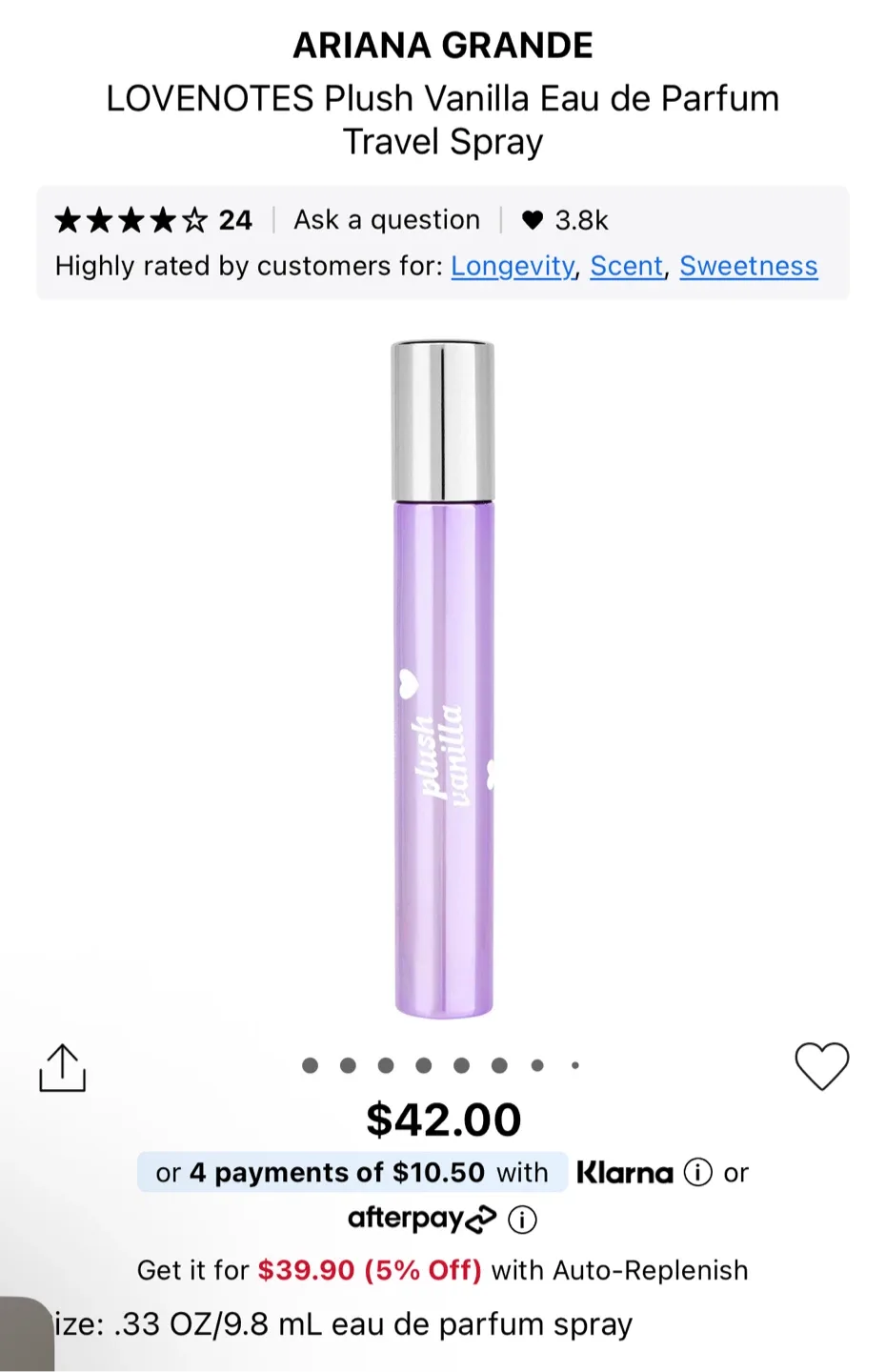 Plush Vanilla Lovenotes Eau de Parfum by Ariana Grande image indicator(4)