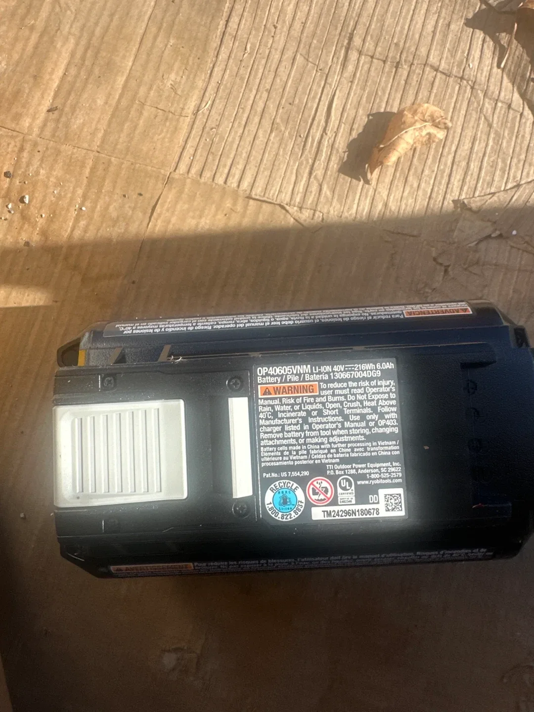 Ryobi 40V 6.0Ah Lithium Battery image indicator(3)