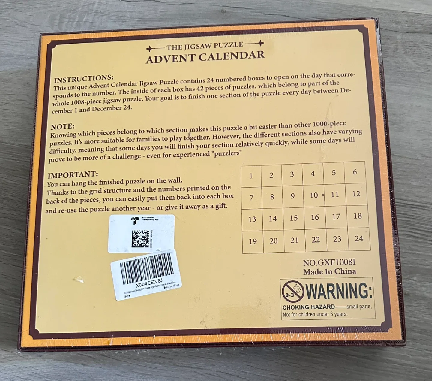 NEW Advent Calendar Jigsaw Puzzle - 1008 Pieces image indicator(2)