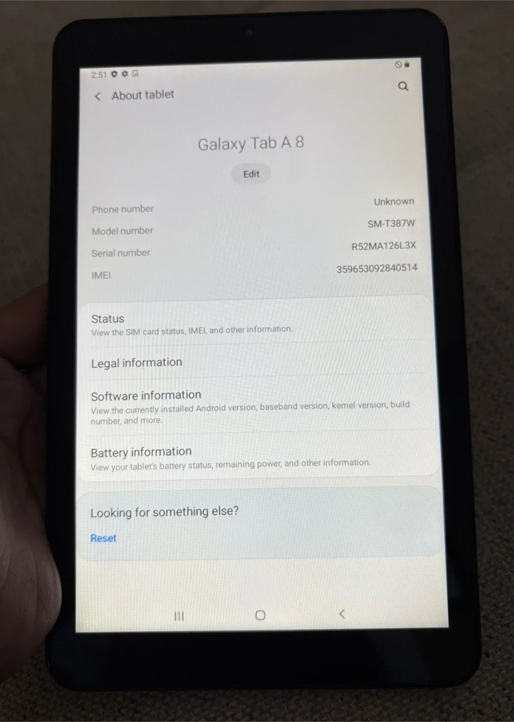 SAMSUNG GALAXY TAB A 8.0 (2018) 32GB WIFI+LTE BLACK