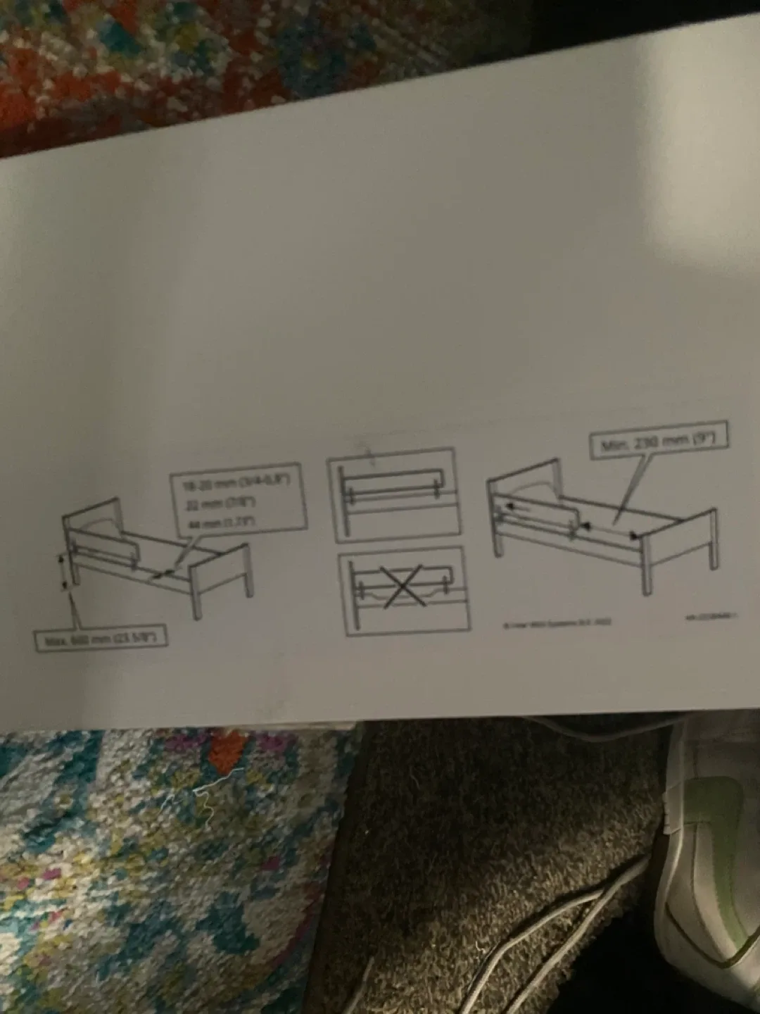 Ikea Vikare Bed Rail - White image indicator(3)