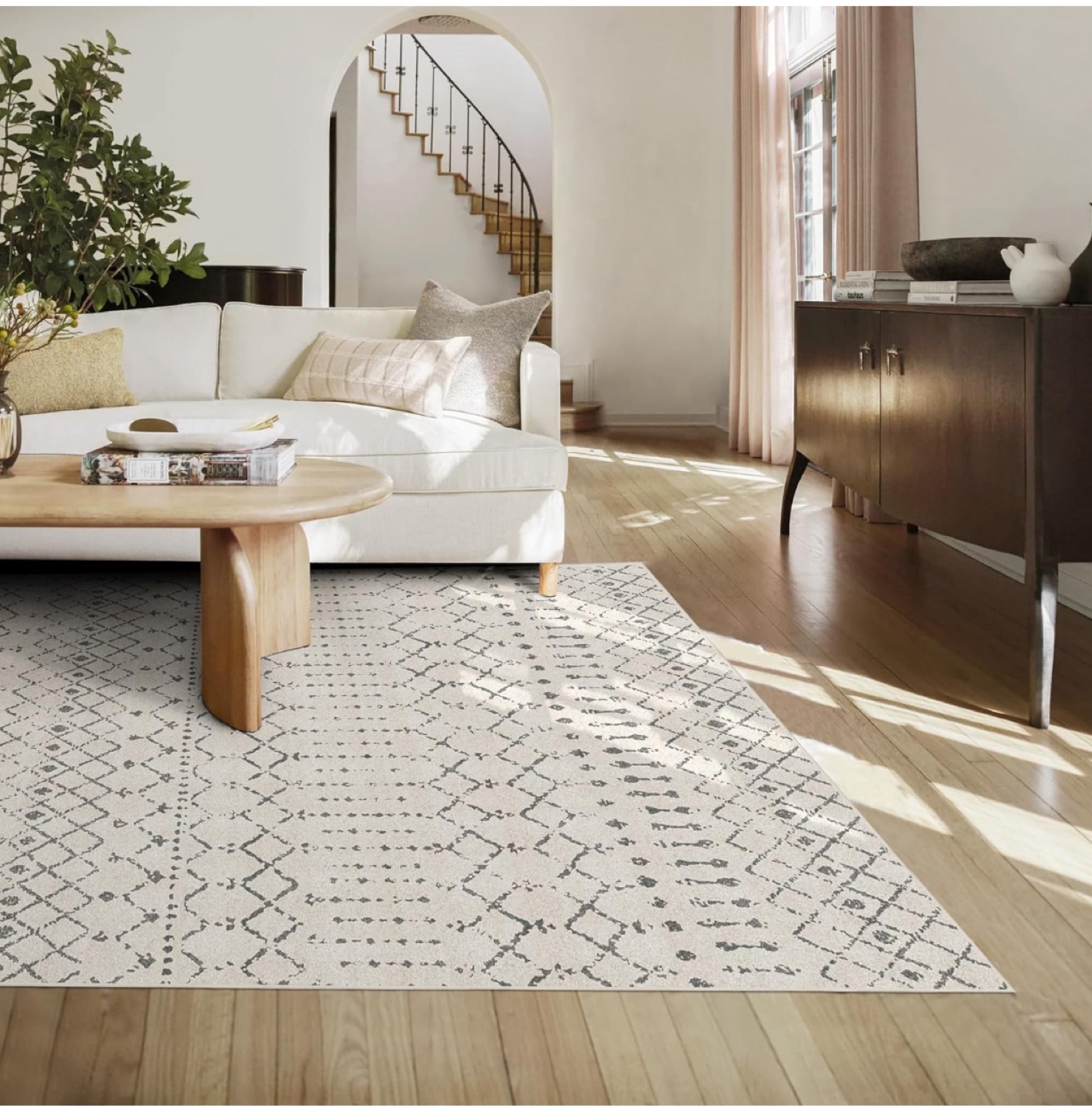 Brand New 6x9ft Cream Grey Soft Area Rug - photo 5