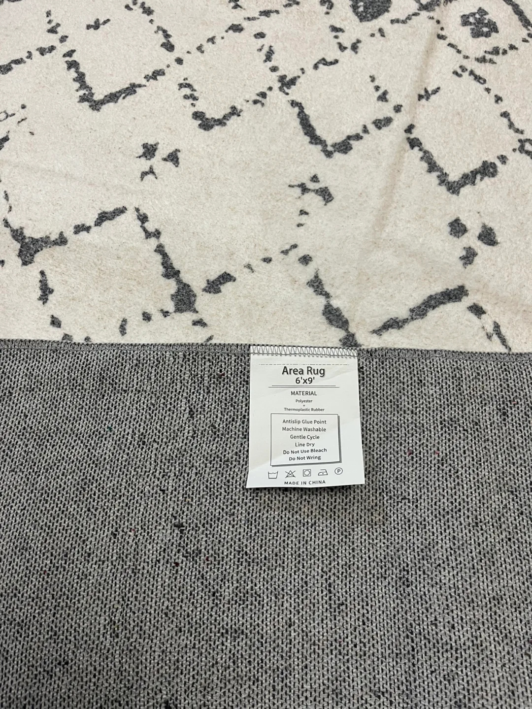 Brand New 6x9ft Cream Grey Soft Area Rug image indicator(2)