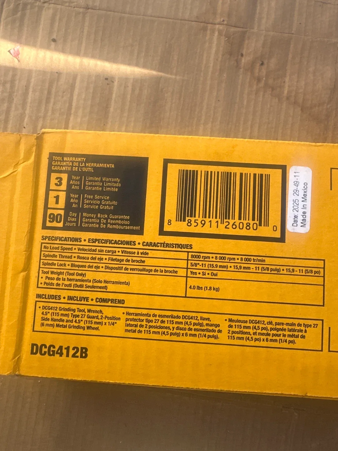 DeWalt 20V MAX 4-1/2" Grinder Kit (Tool Only) image indicator(3)