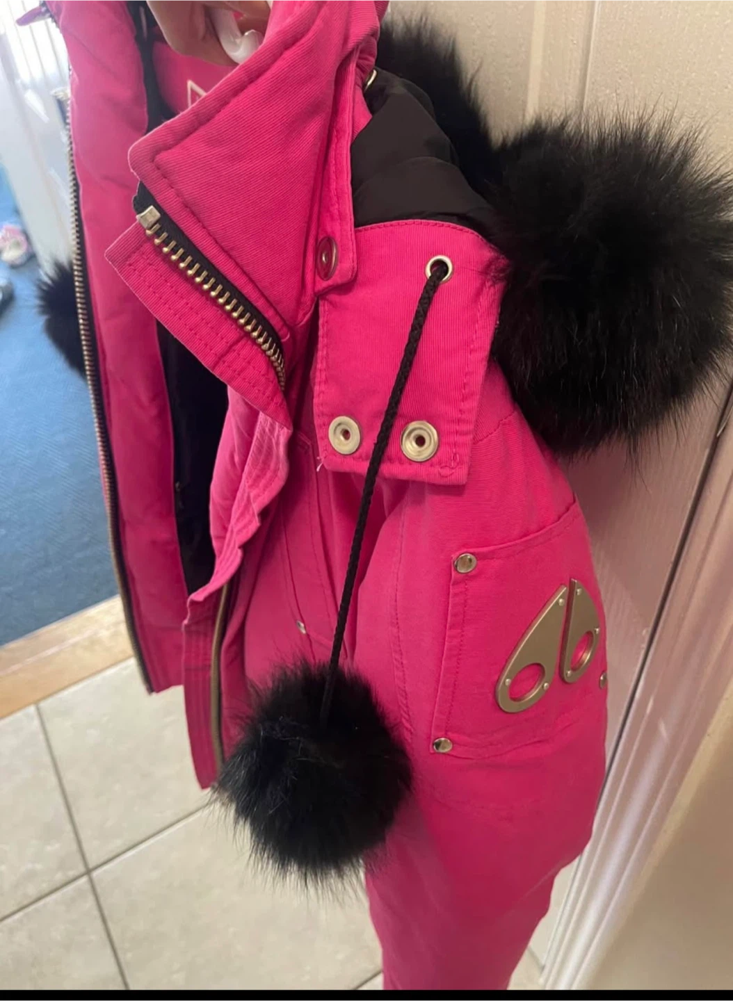 Moose Knuckles Pink Down Filled Bomber Jacket - photo 2