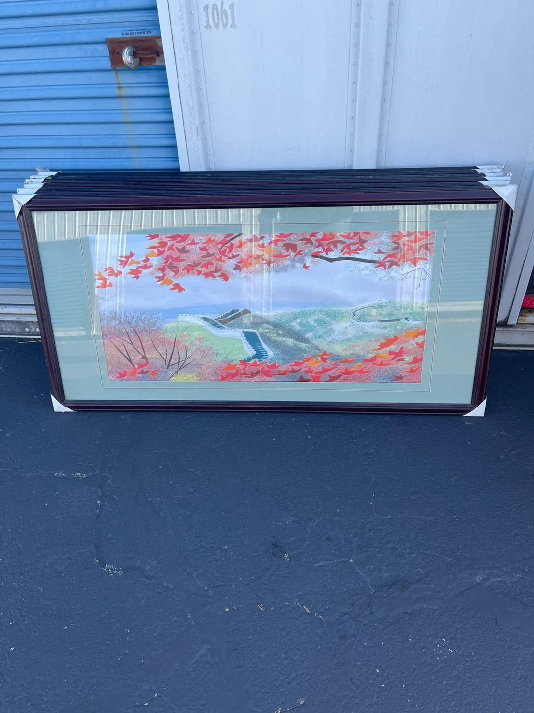 Framed Wall Art with Autumn Leaves thumbnail