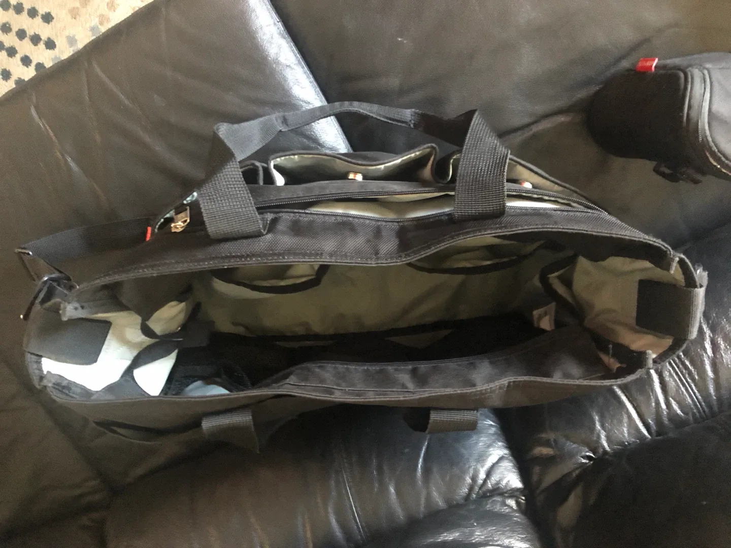 Black Diaper Bag with Insulated Bottle Bag free image indicator(5)