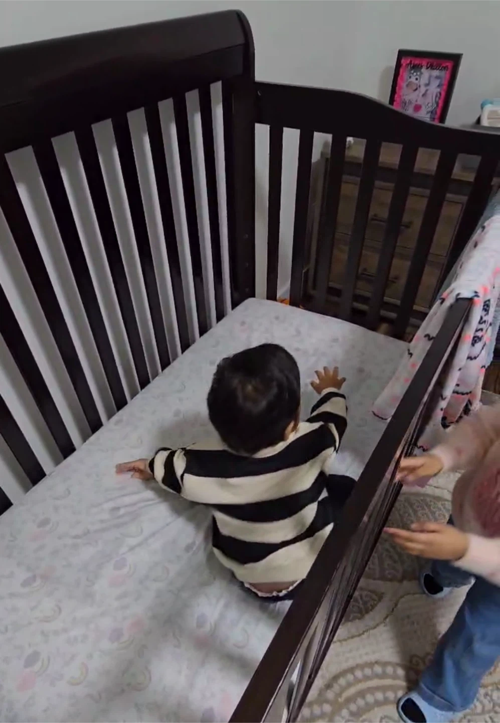 Dark Brown Baby Crib