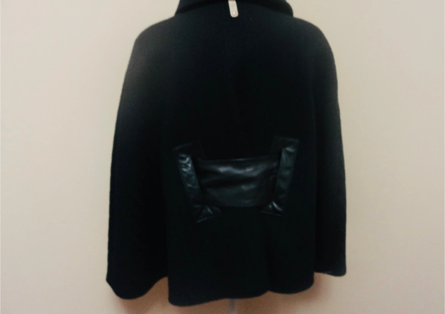 Mackage Black Wool Blend Belted Cape Size XS - photo 2