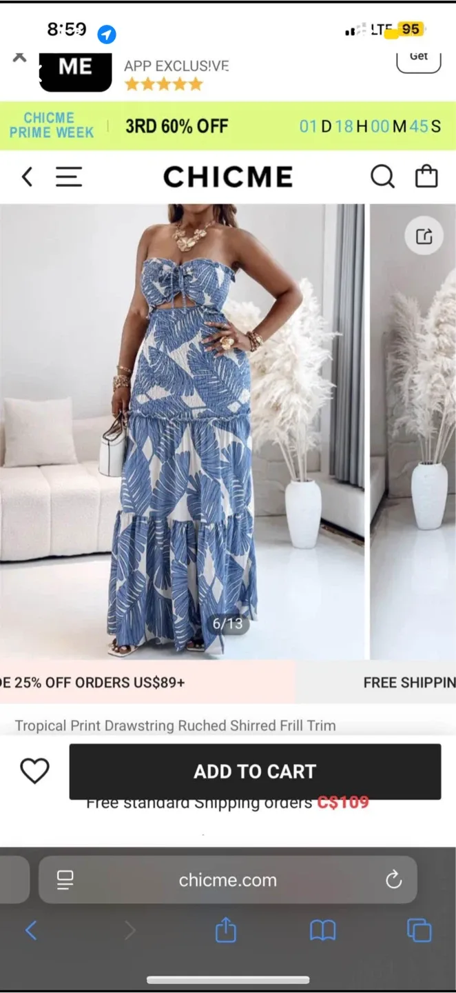 Viral Chic Me Tropical Print Dress image indicator(2)