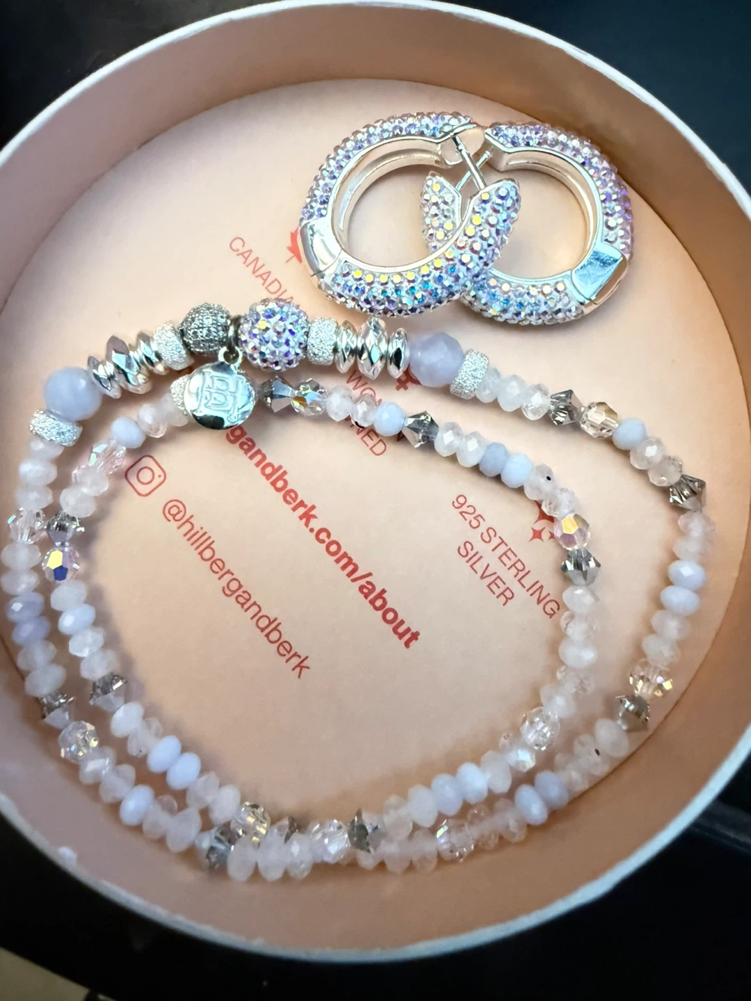 Hillberg & Berk Large Sparkle Hoop Earrings