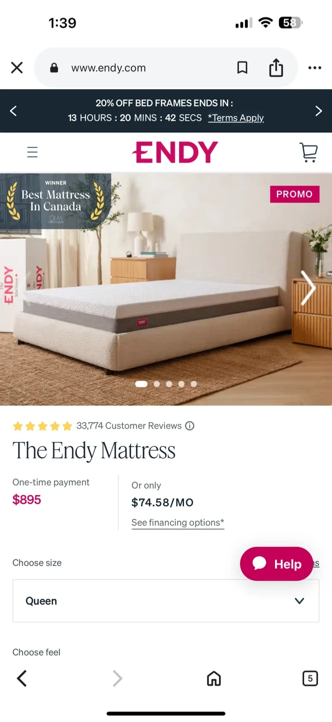 Endy Mattress - Queen Size image indicator(5)