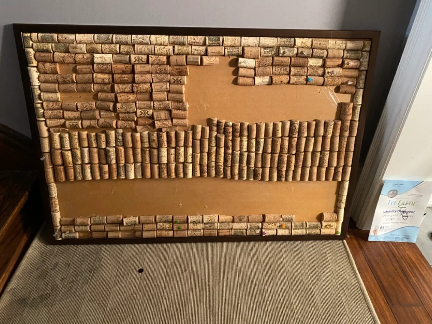 Framed Wine Cork Board needs completing