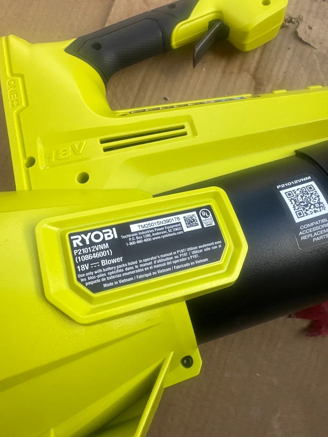 Ryobi ONE+ HP 18V Brushless Blower - Like New! image indicator(2)