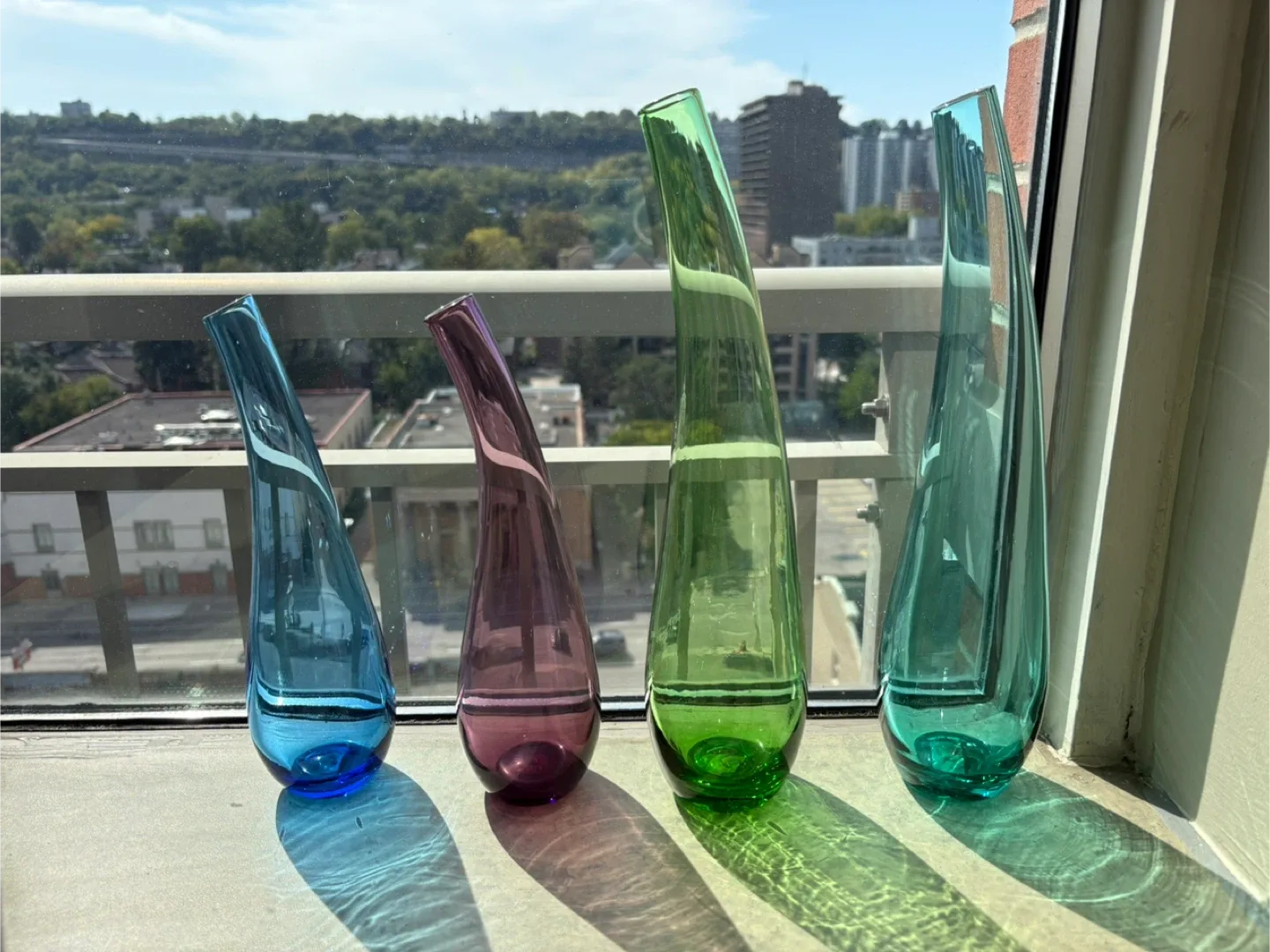 Set of 4 Decorative Ikea Glass Vases image indicator(2)