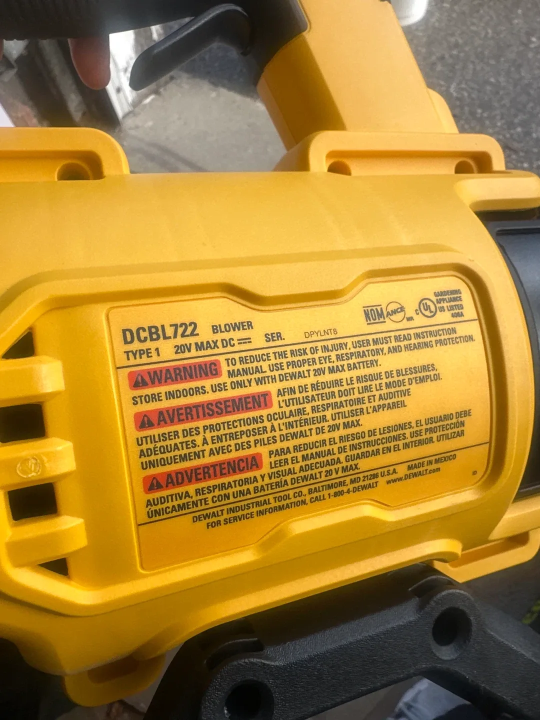 DeWalt DCBL722 20V MAX Cordless Blower image indicator(2)