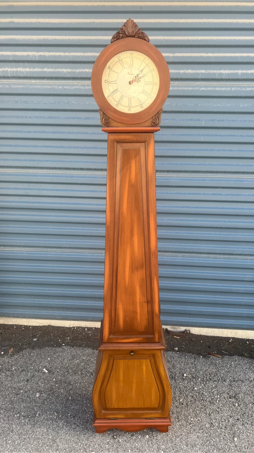 Vintage Wooden Grandfather Clock