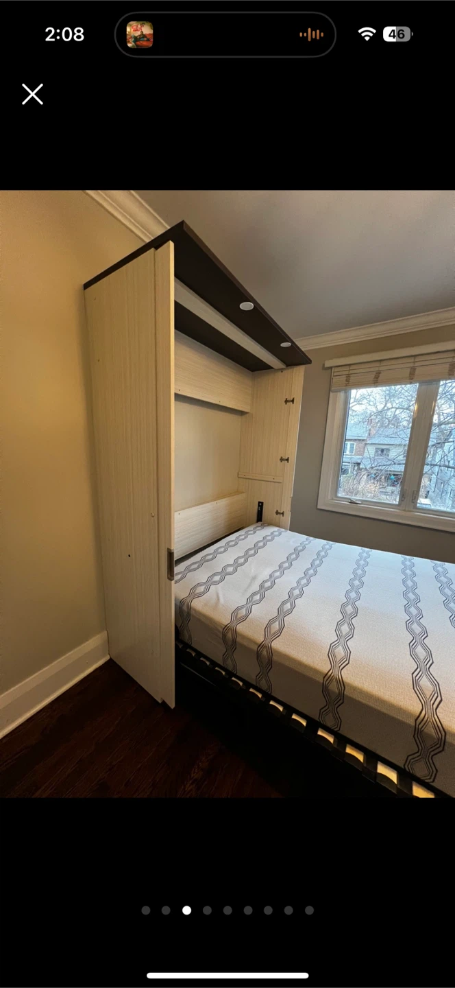 Full size Murphy Bed frame with Desk - photo 4