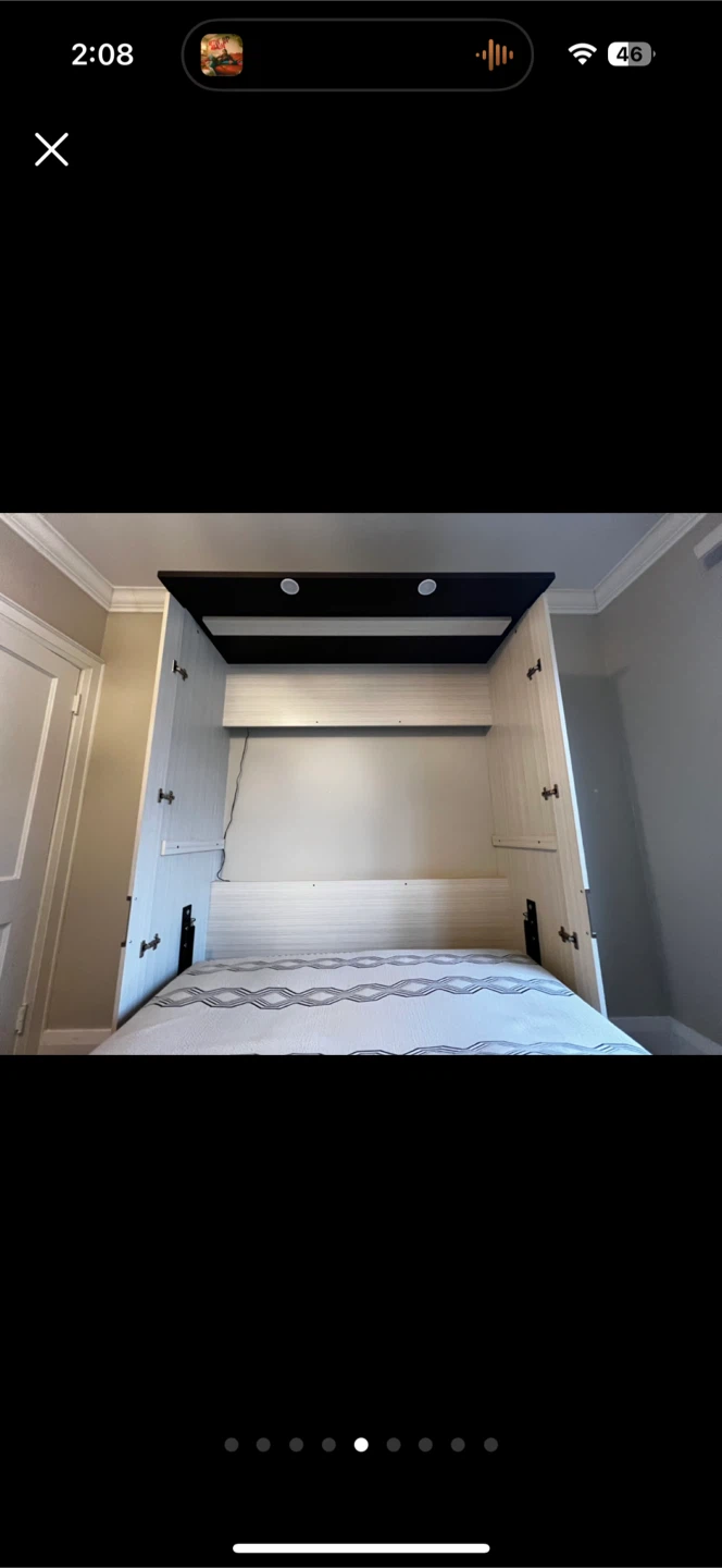 Full size Murphy Bed frame with Desk - photo 5