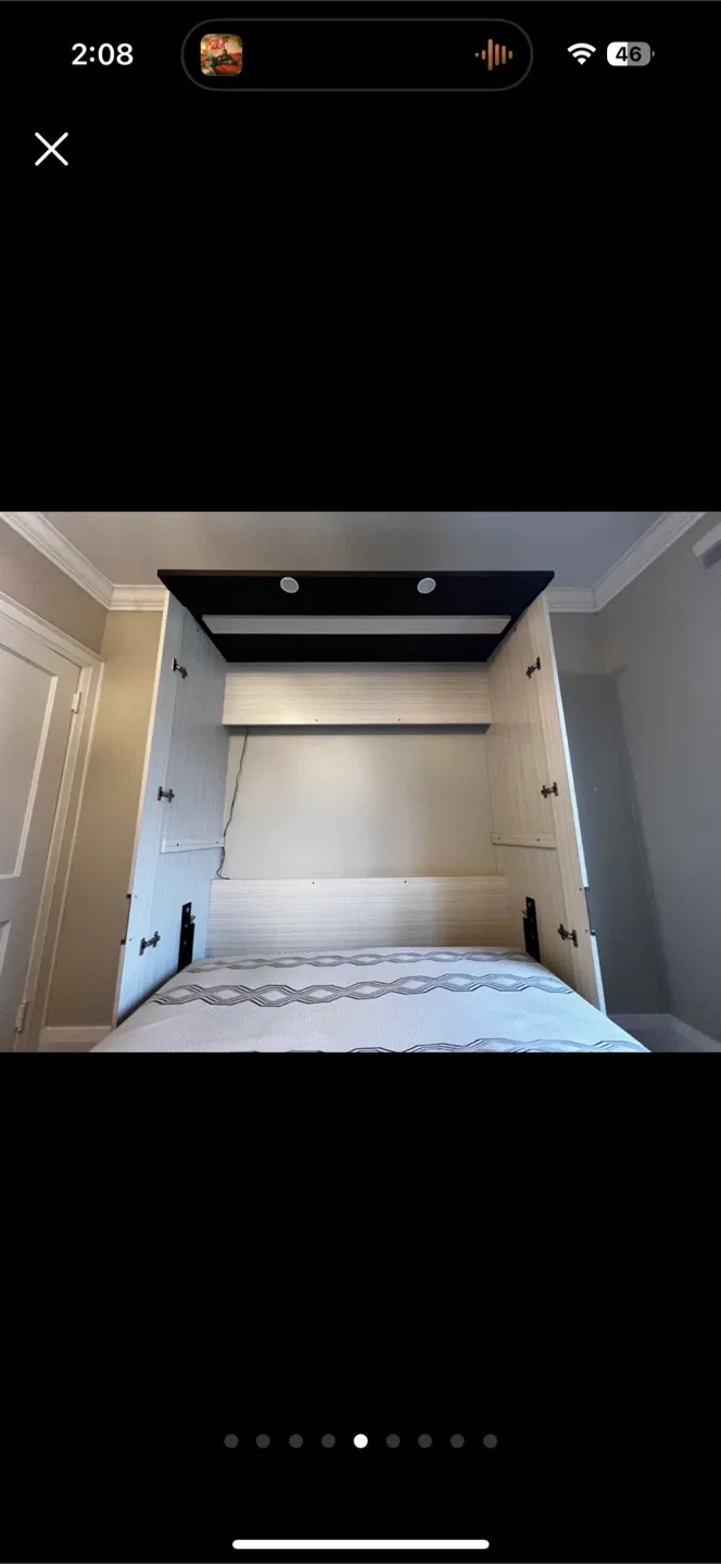 Full size Murphy Bed frame with Desk image indicator(5)