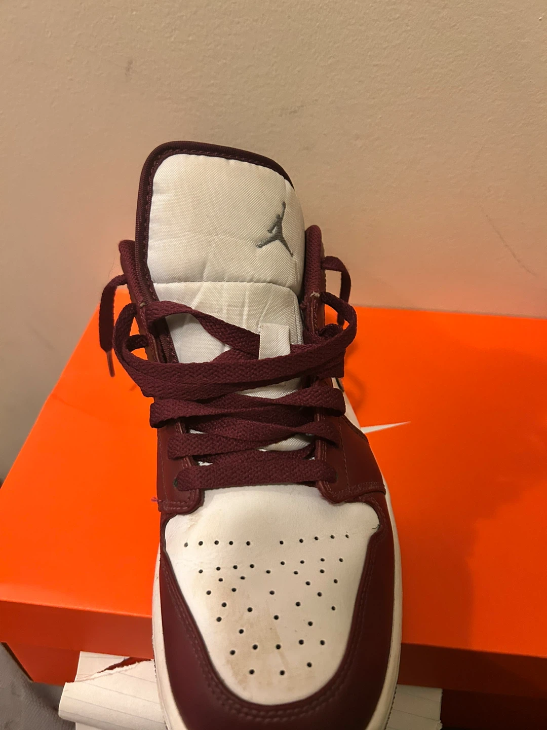 Air Jordan 1 Low white Bordeaux - photo 2